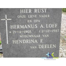 Grafstenen kerkhof Herwen Coll. HKR (95) H.A.Loef